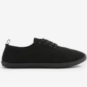 NEW! WOMEN'S CLASSIC BLACK CANVAS SNEAKERS FLATS SHOES SIZE 9